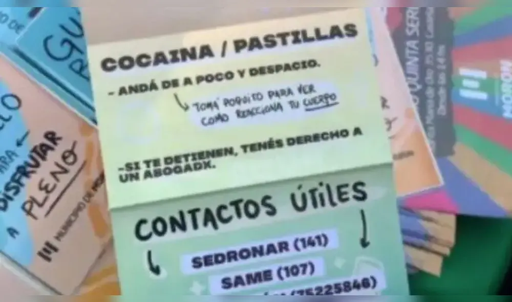 “Cocaína, pastillas, tomá poquito para ver cómo reacciona tu cuerpo”, fue el mensaje que se difundió en redes. Foto: Instagram/Municipalidad de Morón