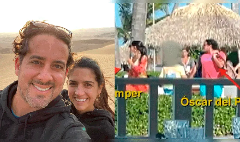 Óscar del Portal y Vanessa Químper fueron captaron en un lujoso hotel de Punta Cana. Foto: composición Instagram/Óscar del Portal/ATV