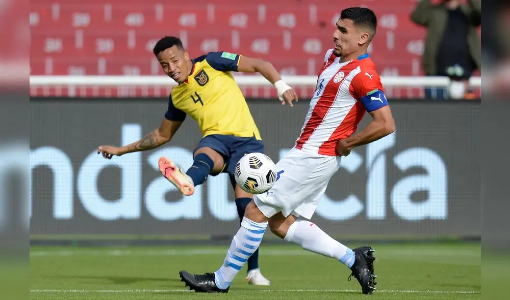 Byron Castillo enfrentó a Paraguay en las recientes eliminatorias sudamericanas. Foto: AFP