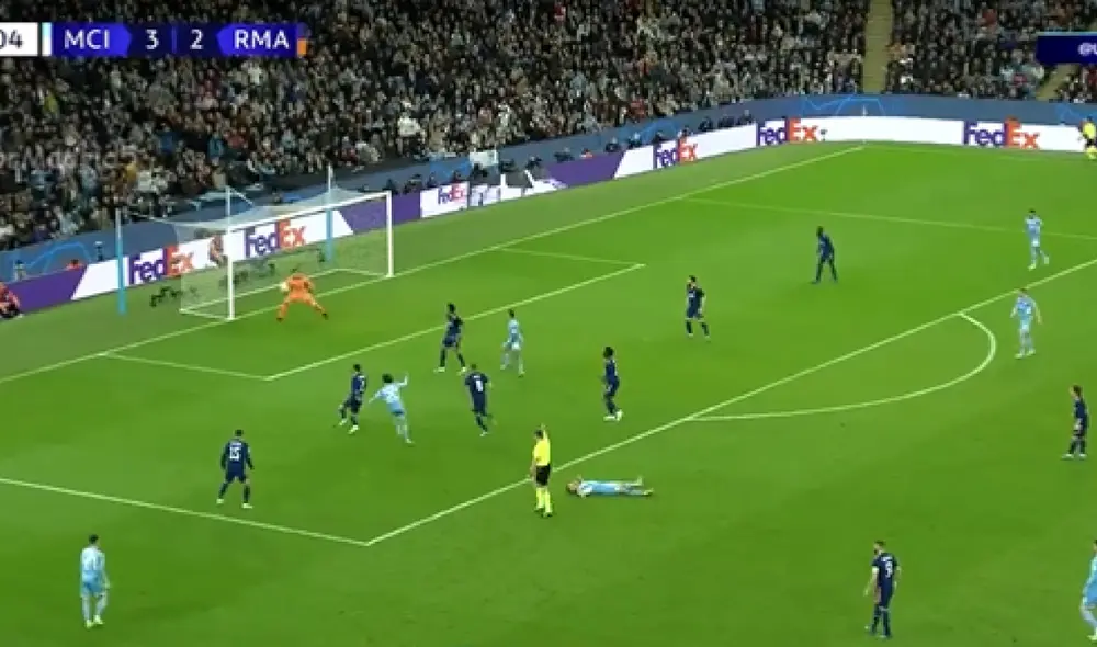 Bernardo Silva pone el cuarto del City. Foto: captura ESPN Bernardo Silva pone el cuarto del City. Foto: captura ESPN