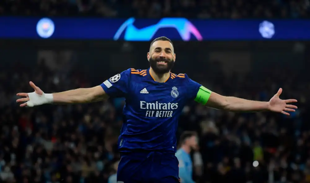 Karim Benzema ha anotado 9 goles en la fase eliminatoria de la UEFA Champions League 2021-2022. Foto: EFE