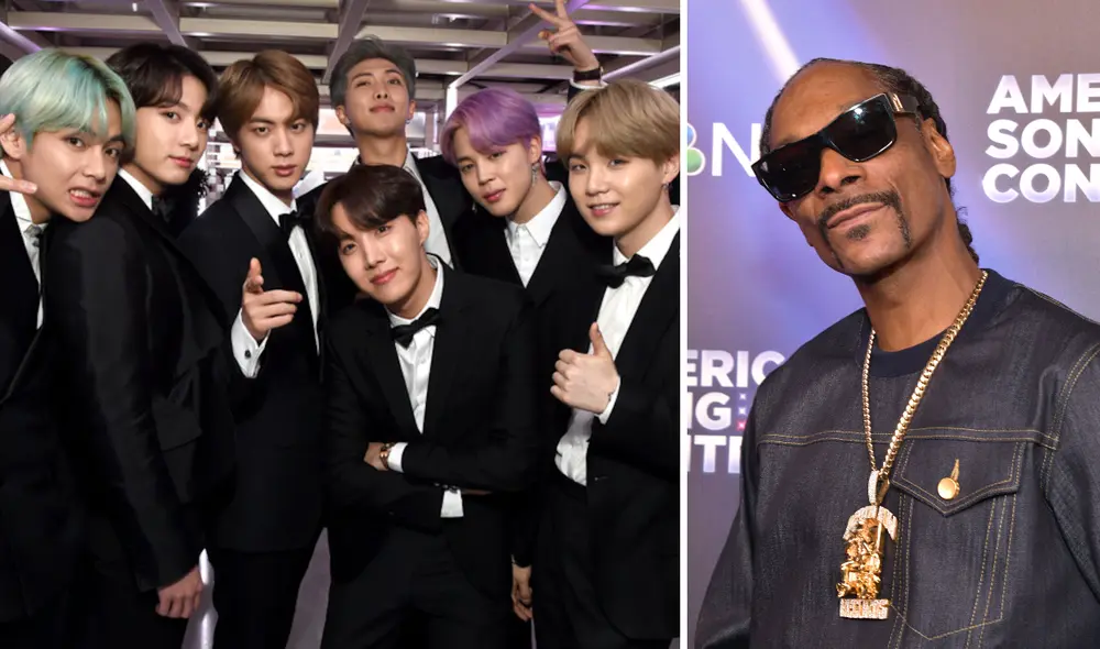 Legendario rapero Snoop Dogg estrenará una colaboración musical con BTS. Foto: composición La República / BIGHIT / AFP