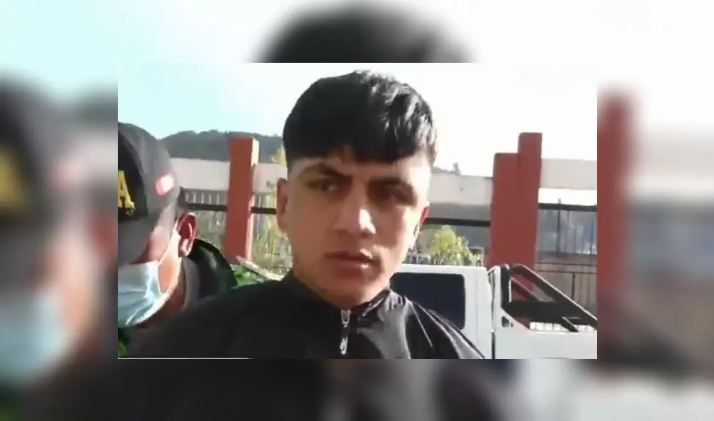 Detenido fue trasladado al Departamento de Investigación Criminal de Huamachuco. Foto: captura video Hco Tv