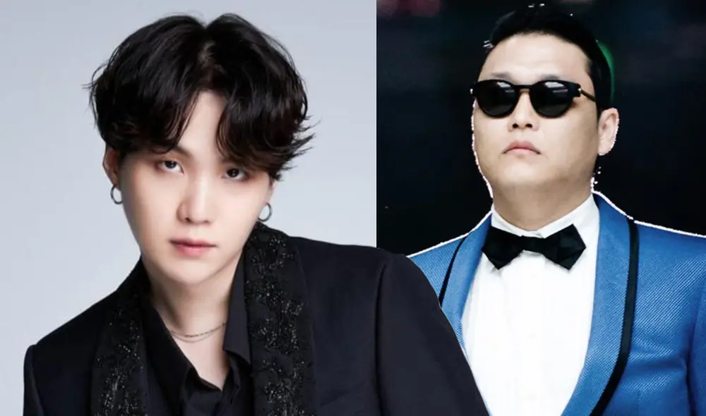 "That that", con Suga de BTS, es el title track del nuevo álbum de PSY. Foto: composición Hybe/PNation