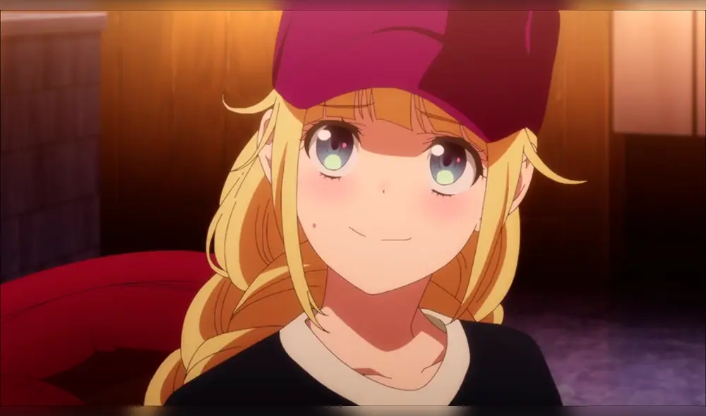 Eiko tras descubrir el trabajo que hizo Kongming en silencio en el episodio 4 de "Paripi koumei". Foto: P.A. Works Eiko tras descubrir el trabajo que hizo Kongming en silencio en el episodio 4 de "Paripi koumei". Foto: P.A. Works