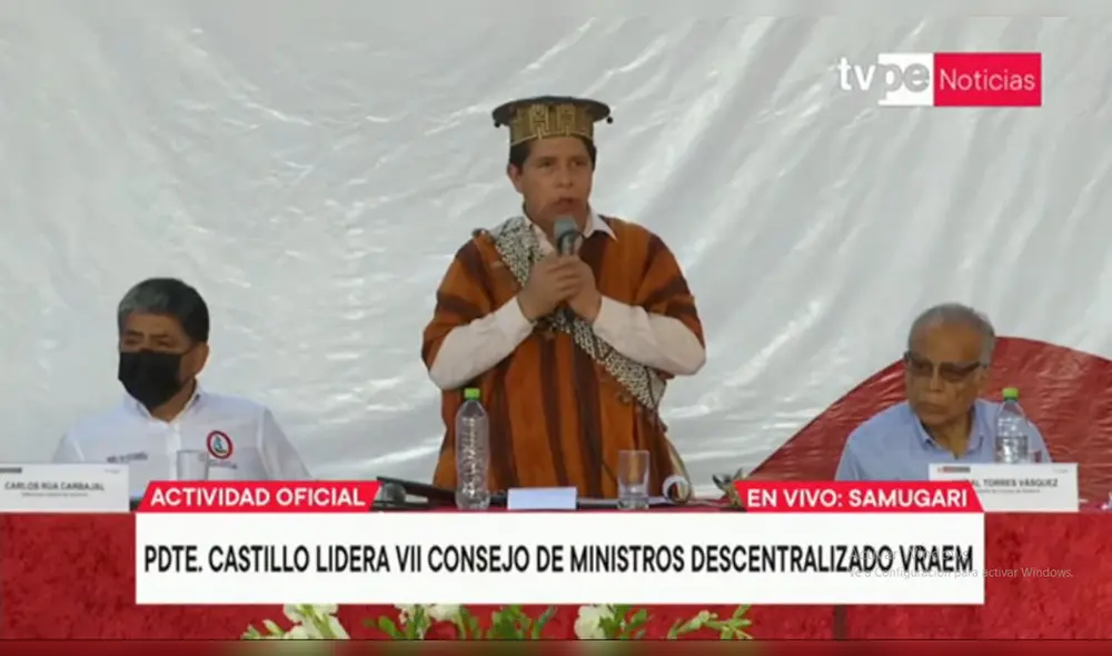 El presidente confundió Ucrania con Croacia durante un discurso en Ayacucho.  Fuente: captura de TV Perú