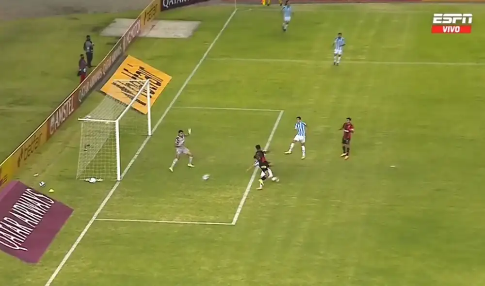 Melgar vs. Racing: Luis Iberico anotó el 1-0 en Arequipa. Foto: captura ESPN