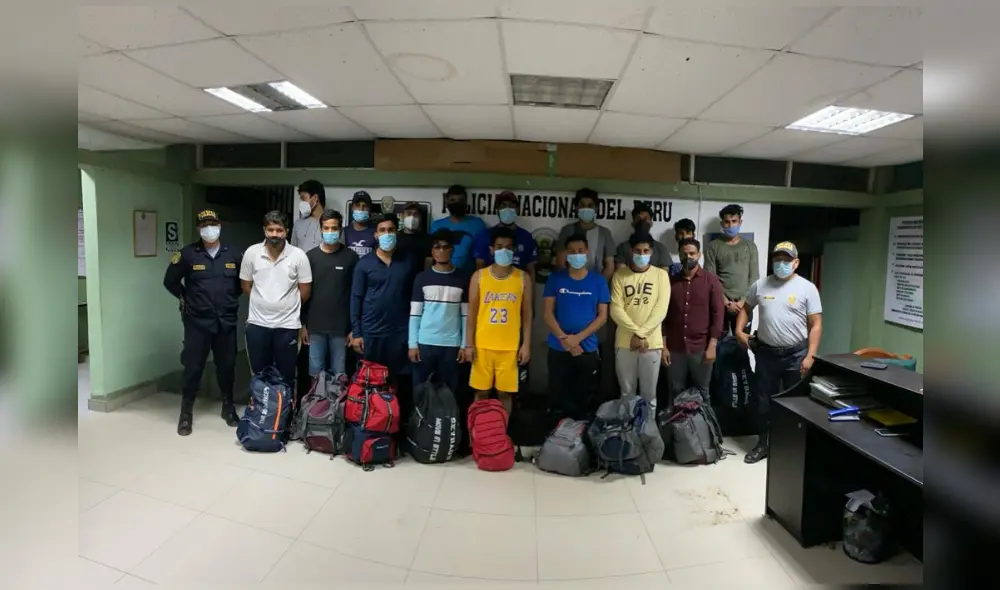 Implicados intentaron escapar al ser intervenidos por la Policía local. Foto: PNP