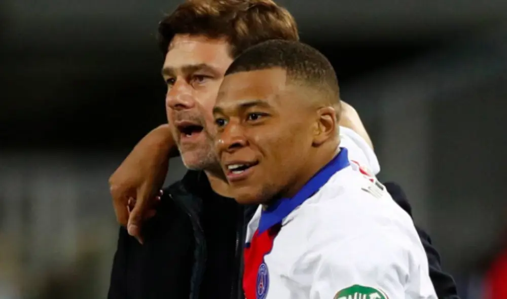 Mauiricio Pochettino lleva dirigiendo a Mbappé más de una temporada. Foto: AFP