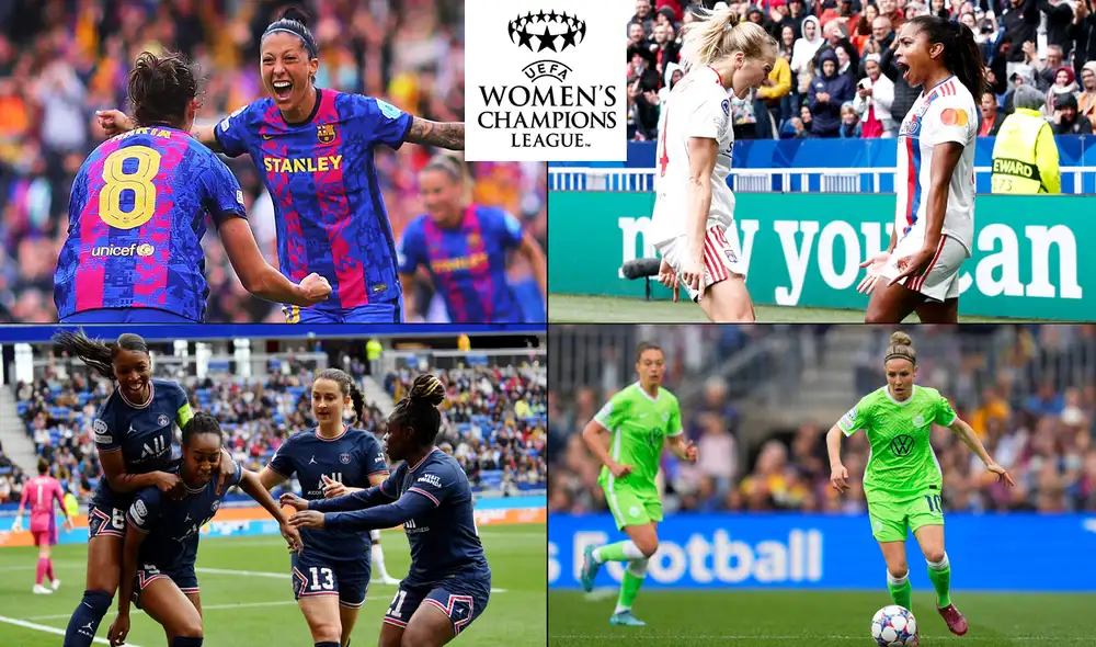 Las semifinales de la UEFA Champions League Femenina se jugarán este sábado 30 de abril. Foto: composición / Twitter