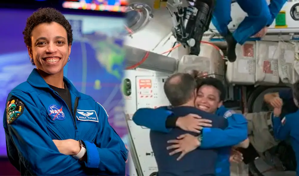 Jessica Watkins llegó a la Estación Espacial Internacional a bordo de una cápsula de SpaceX. Foto: NASA/CNN
