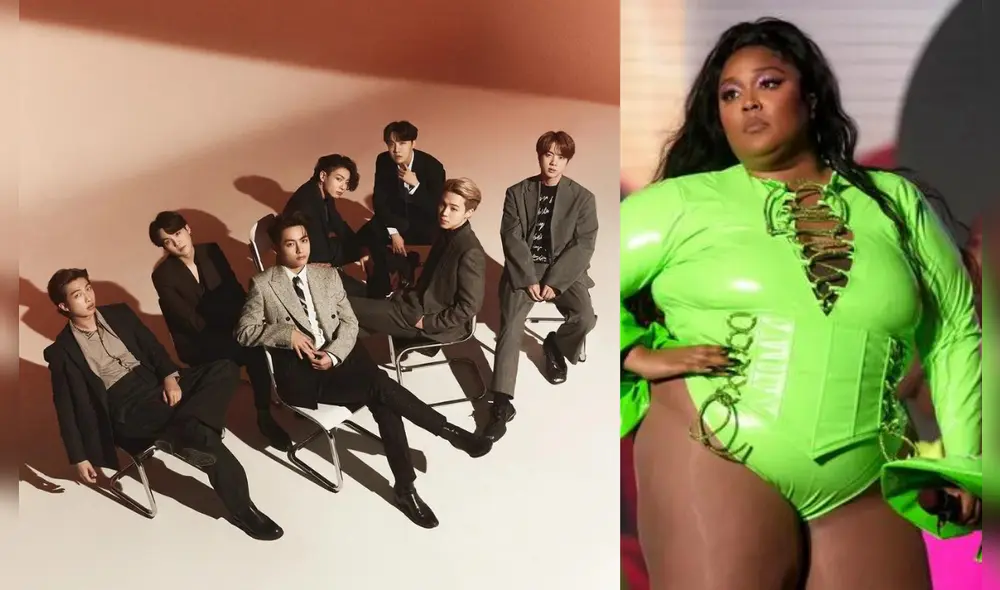 Lizzo es fan de BTS. Foto composición: Harper's Bazar y TIME.