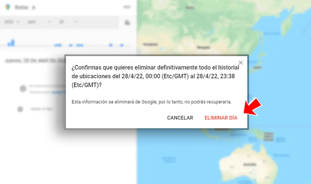 Con estos pasos podrás borrar tu historial de Google Maps. Foto: Composición LR Con estos pasos podrás borrar tu historial de Google Maps. Foto: Composición LR