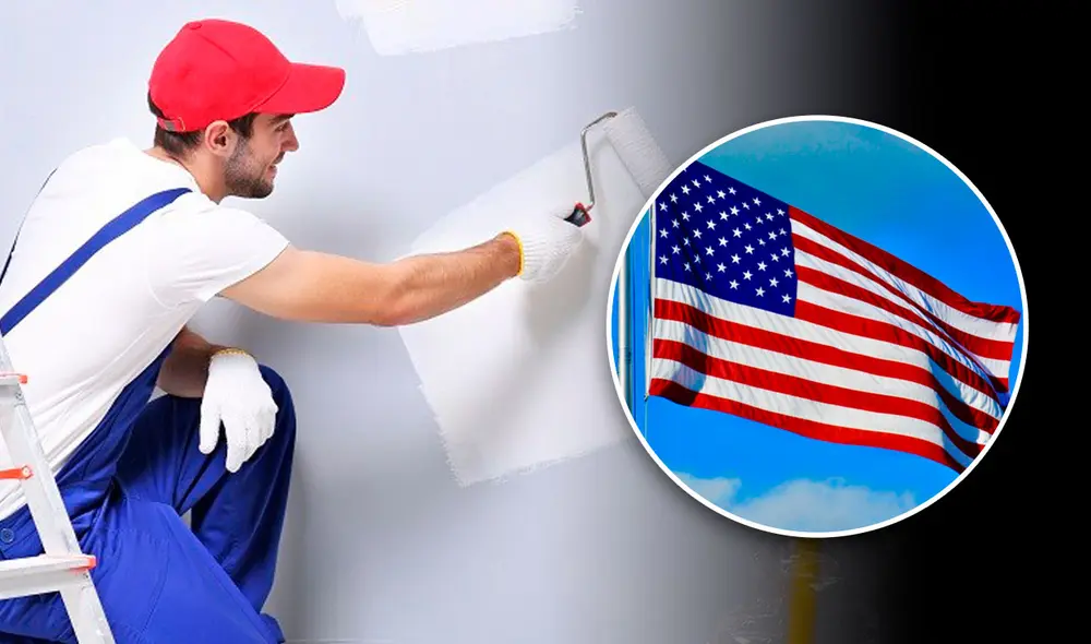 El sueldo de los pintores en Estados Unidos depende de factores como el estado y el tipo de empresa para el que se trabaja. Foto: composición de Fabrizio Oviedo / La República