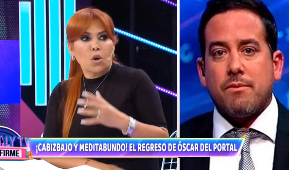 Magaly Medina dijo que Óscar del Portal recién se está dando cuenta de lo que perdió tras el ampay. Foto: captura ATV