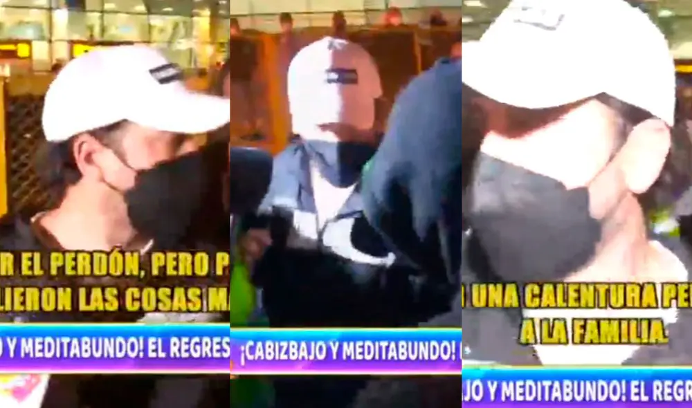 Presentador deportivo Óscar del Portal tuvo una accidentada salida del aeropuerto. Foto: captura/ATV