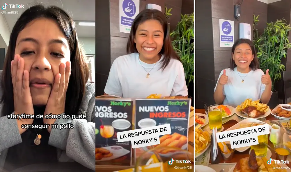 Finalmente, la joven logró comer gratis junto a su grupo de amigos tras protagonizar el bochornoso incidente. Foto: captura de TikTok