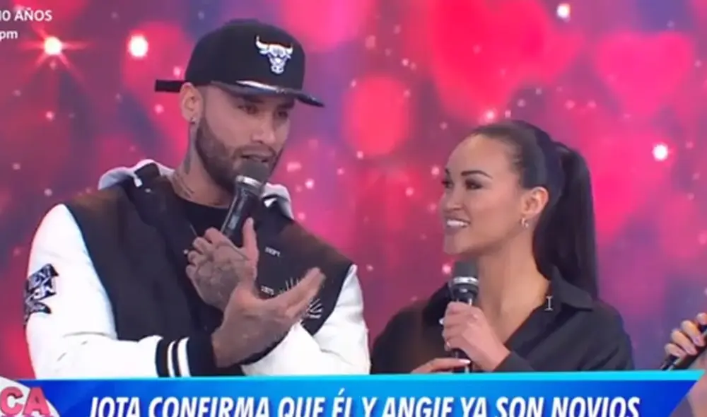Jota Benz y Angie Arizaga conforman una de las parejas más solidas de la farándula nacional. Foto: captura de América TV.