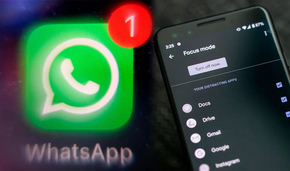 El 'modo concentración' está disponible en celulares iPhone y Android. Foto: composición / AFP / The Verge El 'modo concentración' está disponible en celulares iPhone y Android. Foto: composición / AFP / The Verge