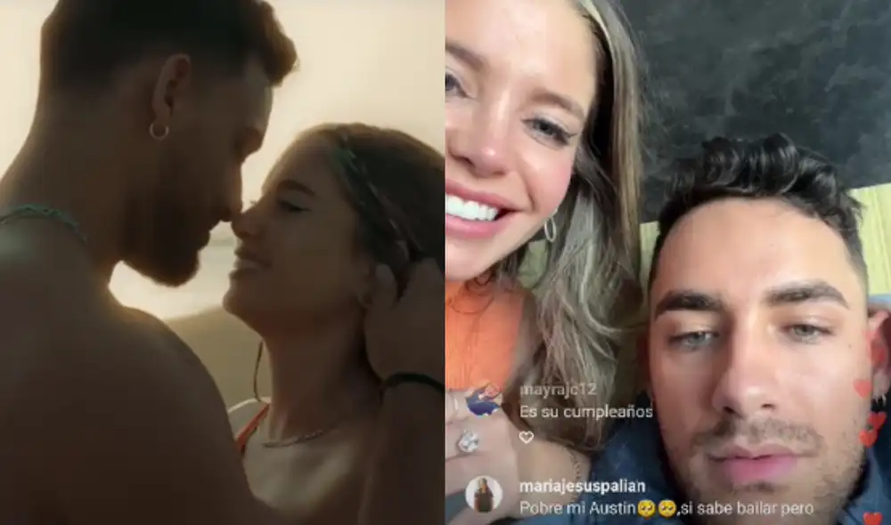 Flavia Laos y Austin Palao hablaron con sus seguidores. Foto: composición Youtube/ Instagram