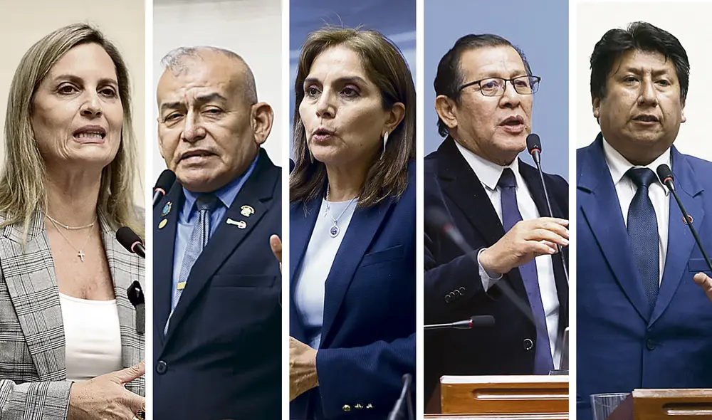 Autores intelectuales. Promovieron norma pisoteando el Reglamento del Congreso María Alva y José Arriola (AP), Patricia Juárez (FP), Eduardo Salhuana (APP) y Waldemar Cerrón (PL). Foto: composición La República Autores intelectuales. Promovieron norma pisoteando el Reglamento del Congreso María Alva y José Arriola (AP), Patricia Juárez (FP), Eduardo Salhuana (APP) y Waldemar Cerrón (PL). Foto: composición La República