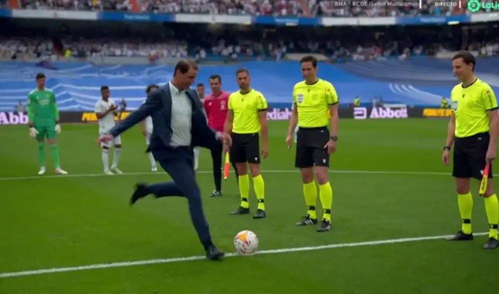 El tenista español es un hincha declarado del Real Madrid. Foto: Movistar LaLiga El tenista español es un hincha declarado del Real Madrid. Foto: Movistar LaLiga