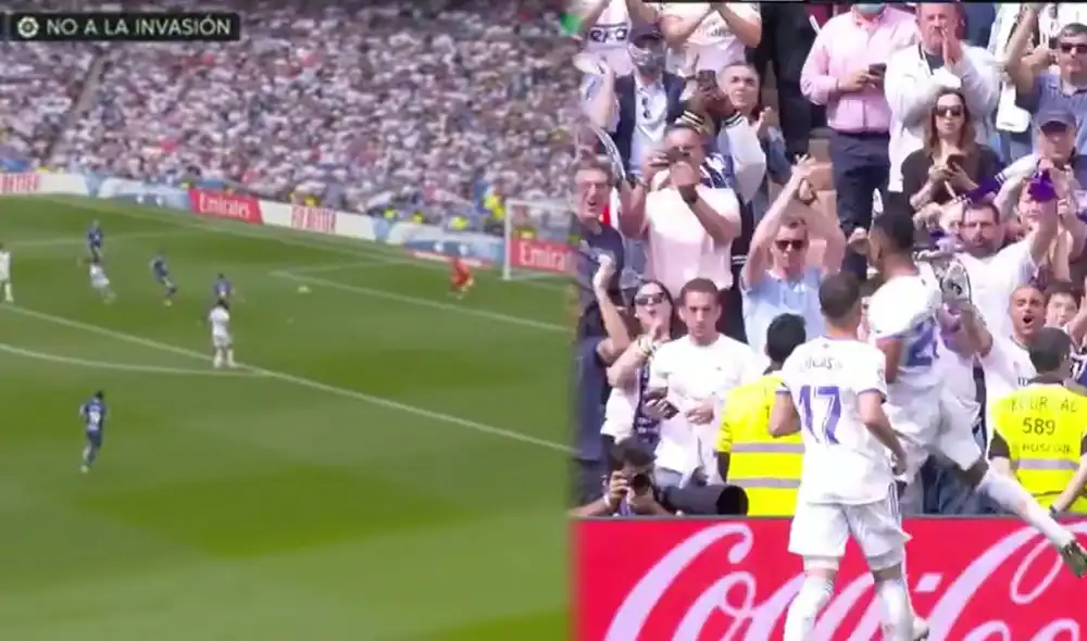 Real Madrid vs. Espanyol: Rodrygo anotó su doblete y le está dando el título a los merengues. Foto: captura DirecTV Real Madrid vs. Espanyol: Rodrygo anotó su doblete y le está dando el título a los merengues. Foto: captura DirecTV