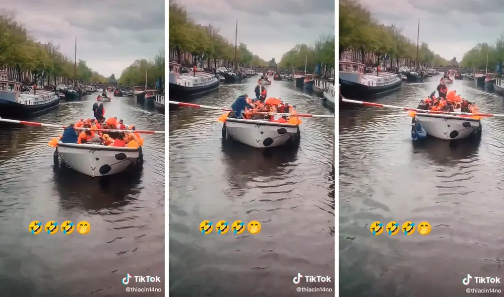 El distraído hombre no notó que estaba próximo a pasar por una tranquera. Foto: captura de TikTok