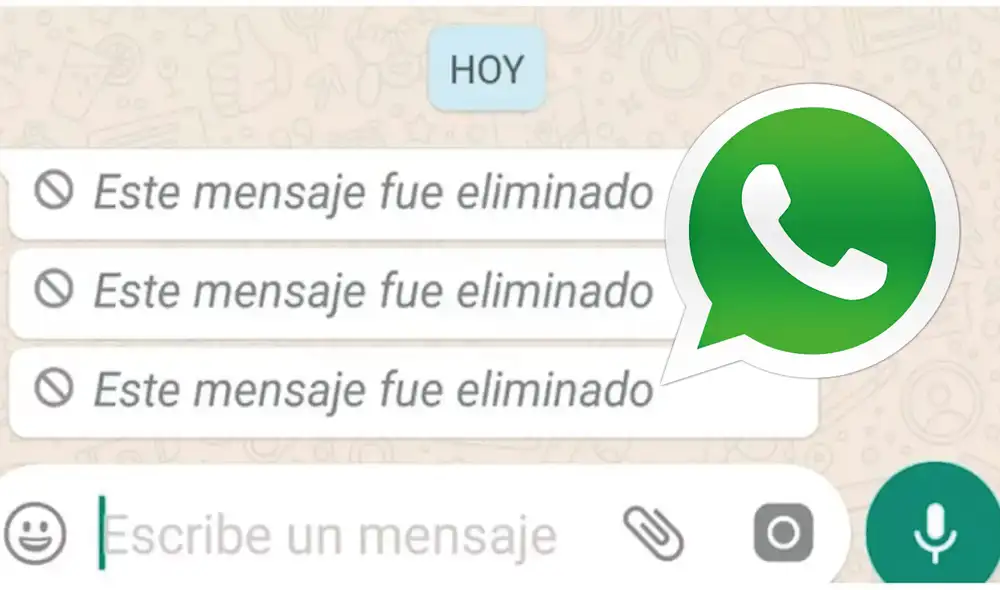 Con esta app, podrás revelar lo que decía un mensaje antes de ser borrado. Foto: composición LR/ captura WhatsApp