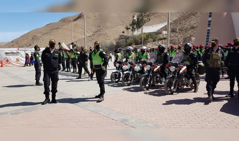 La mayor cantidad de policías estará en el santuarios de Polobaya. Foto: Wilder Pari/URPI La mayor cantidad de policías estará en el santuarios de Polobaya. Foto: Wilder Pari/URPI