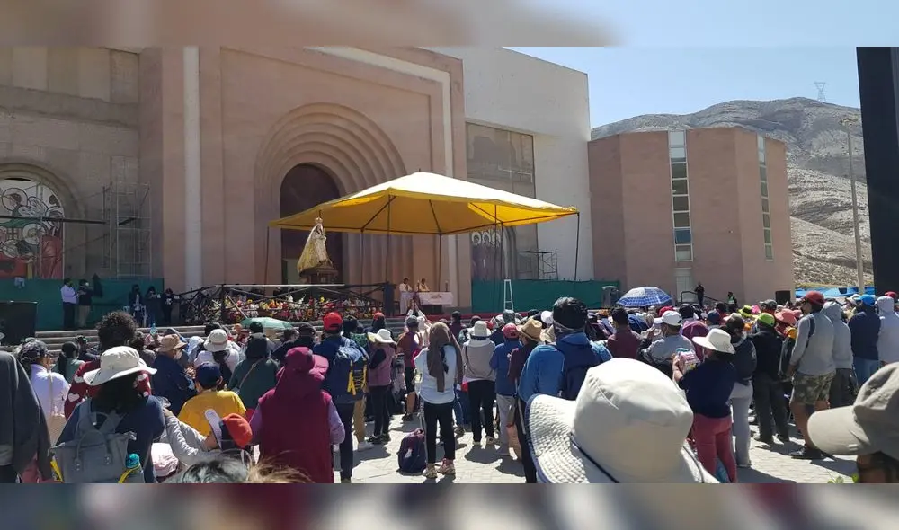 Este domingo 1 de mayo es la fecha central de la festividad religiosa de la Virgen de Chapi. Foto: Wilder Pari/URPI