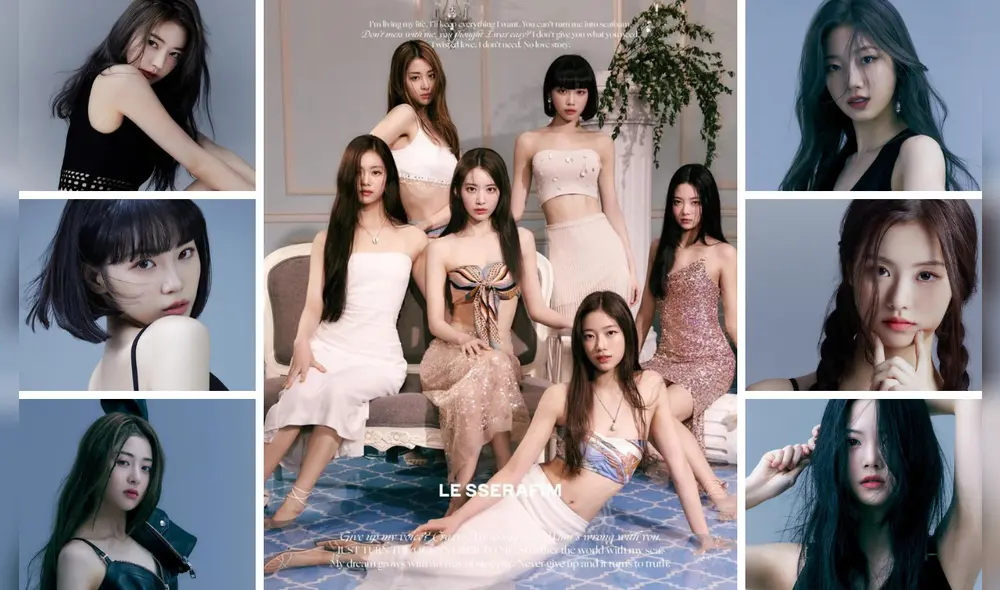 LE SSERAFIM es la nueva propuesta de HYBE desde el éxito de BTS y TXT. Foto composición: HYBE.