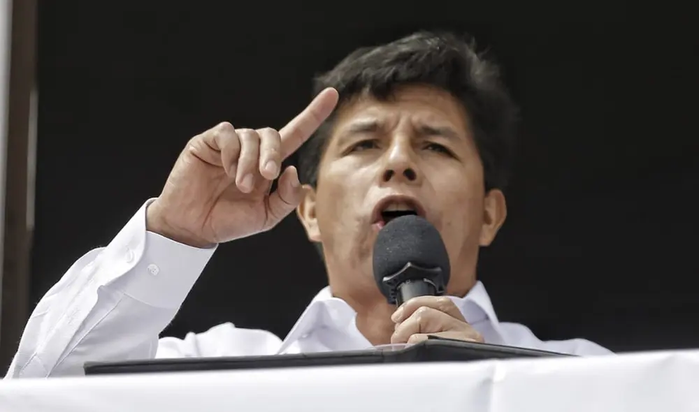 El presidente Pedro Castillo criticó la labor del Congreso en torno al proyecto de reforma constitucional para la elección de una asamblea constituyente. Foto: Antonio Melgarejo/La República.