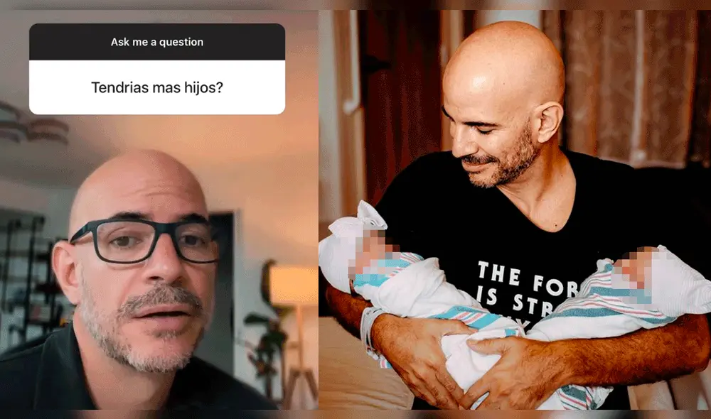 Ricardo Morán tiene dos mellizos de 3 años. Foto: composición Ricardo Morán/Instagram