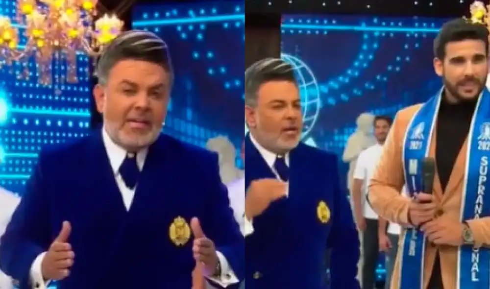 Andrés Hurtado dijo tener las mismas cualidades que Varo Vargas para participar en el Mister Supranational. Foto: captura Panamericana TV.