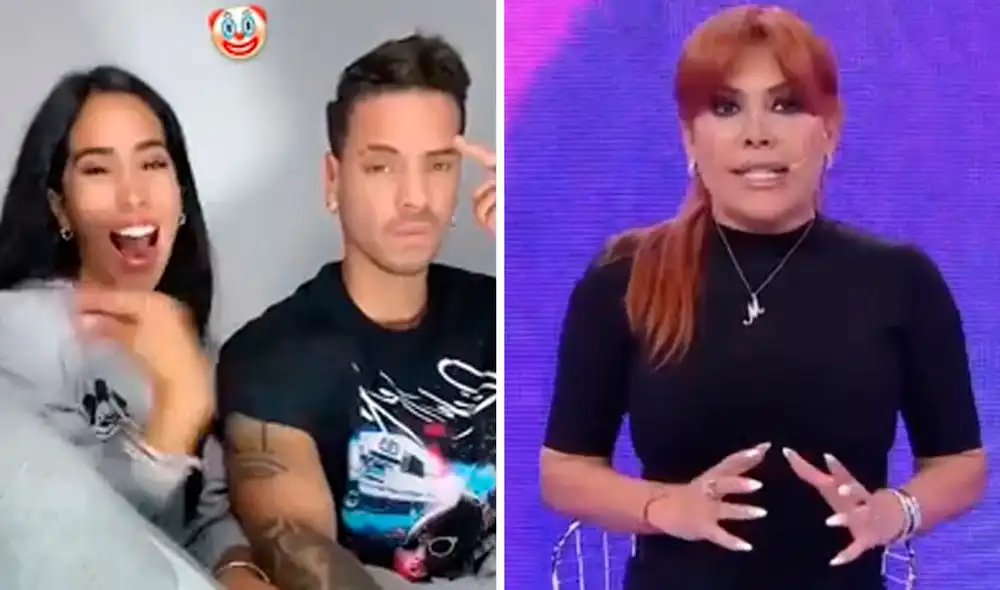 Melissa Paredes y Anthony Aranda iniciaron su relación tras un ampay de Magaly Medina. Foto: TikTok/captura ATV Melissa Paredes y Anthony Aranda iniciaron su relación tras un ampay de Magaly Medina. Foto: TikTok/captura ATV