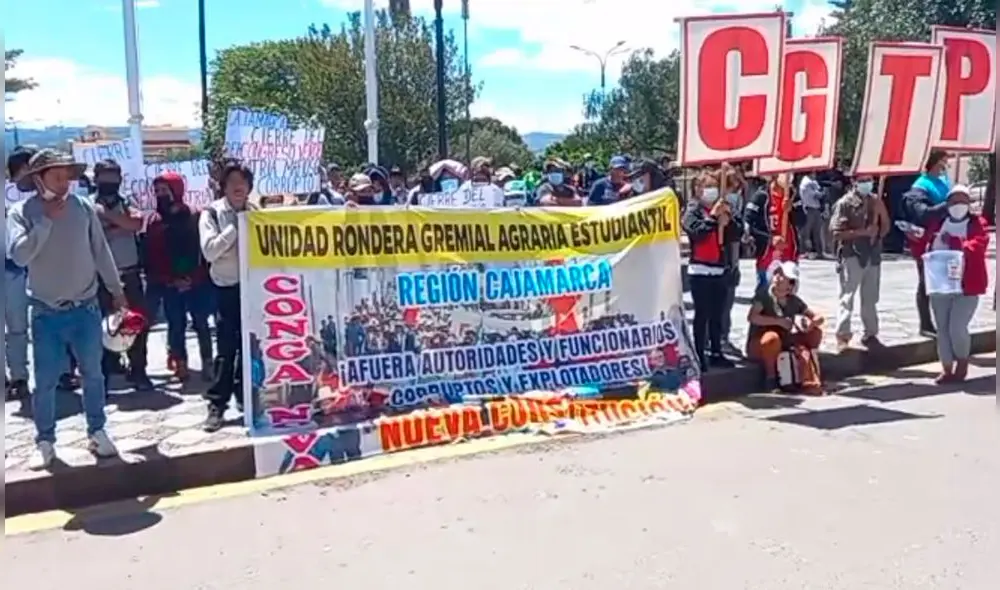Los gremios también están de acuerdo con una nueva constitución. Foto: captura de video/Radio Continente Cajamarca. Los gremios también están de acuerdo con una nueva constitución. Foto: captura de video/Radio Continente Cajamarca.