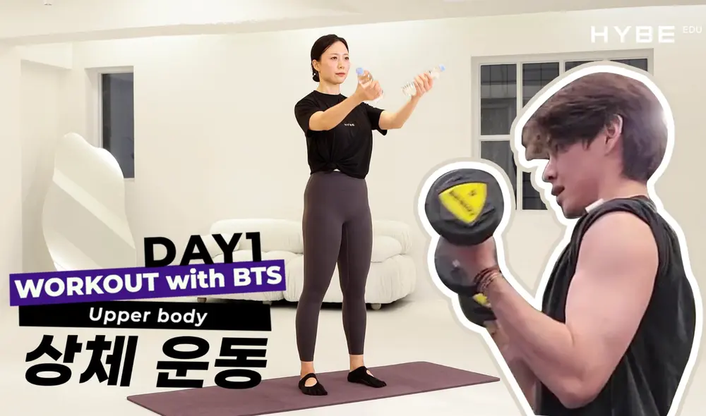 BTS presentó nuevo contenido para ARMY mediante un reto de ejercicios. Foto: HYBE EDU