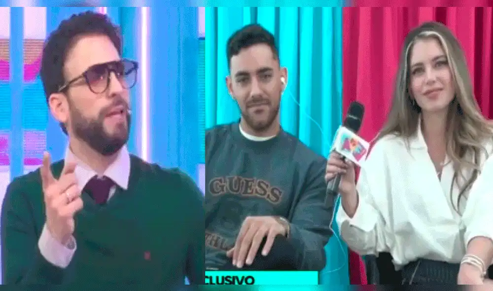 Rodrigo González apoya la relación que tienen Flavia Laos y Austin Palao. Foto: composición Willax TV Rodrigo González apoya la relación que tienen Flavia Laos y Austin Palao. Foto: composición Willax TV