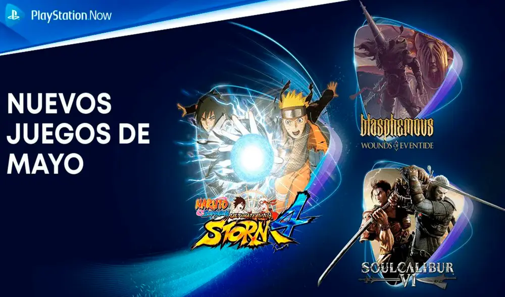 Blasphemous, Soul Calibur 6 y Naruto Shippuden Ultimate Ninja Storm 4 son los tres nuevos juegos que llegan a Playstation Now. Foto: hobbyconsolas