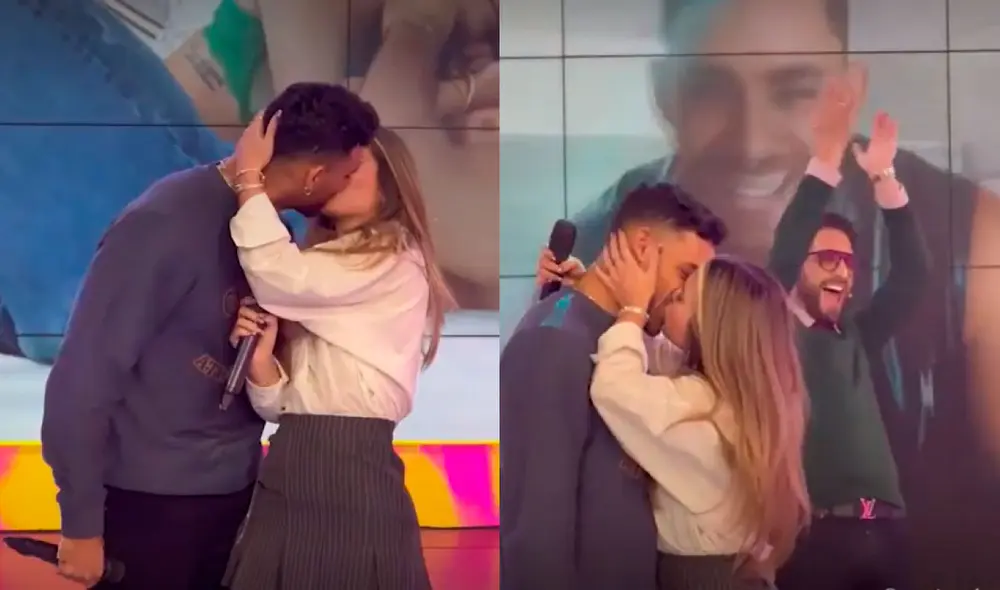 Rodrigo González les pidió a Flavia Laos y Austin Palao que repitan el final de su presentación. Foto: captura de Willax TV