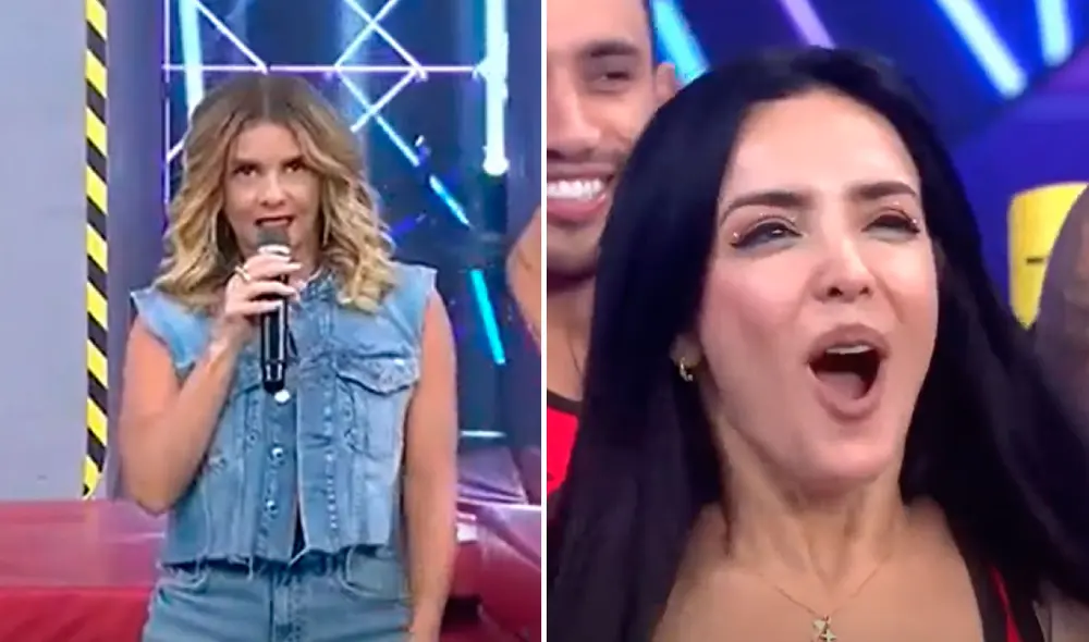 Rosángela Espinoza tuvo peculiar reacción tras escuchar el comentario de Johanna San Miguel. Foto: captura América TV. Rosángela Espinoza tuvo peculiar reacción tras escuchar el comentario de Johanna San Miguel. Foto: captura América TV.