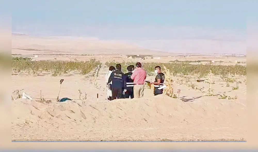 Macabro. Realizaban diligencias y descubrieron otra víctima. Foto: PNP Macabro. Realizaban diligencias y descubrieron otra víctima. Foto: PNP