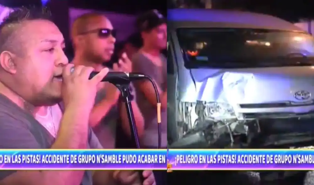 Integrantes de N'Samble estuvieron en accidente vehicular el 2 de mayo. Foto: composición/ captura de ATV