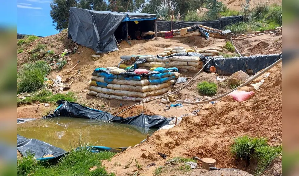 La minería ilegal contamina agua y suelos en la sierra. Foto: cortesía