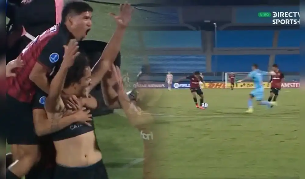 Melgar comparte la punta del grupo B junto con Racing. Foto: captura DirecTV Sports Melgar comparte la punta del grupo B junto con Racing. Foto: captura DirecTV Sports