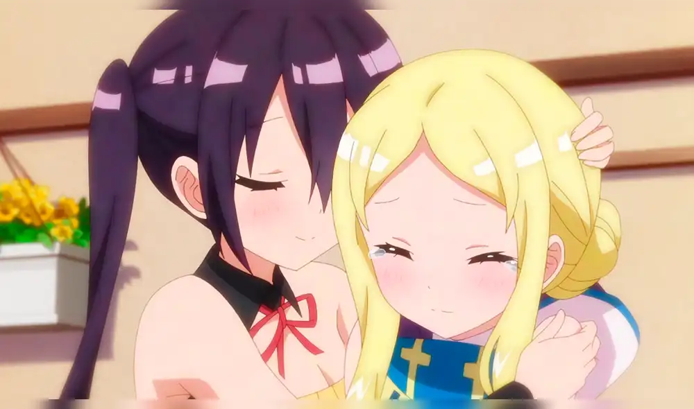 Rakira y Rufuria durante su reconciliación en el episodio 4 de "RPG Fudousan". Foto: Doga Kobo