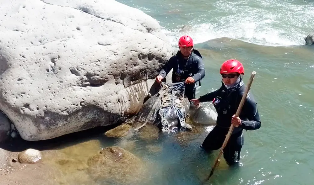 La prenda estaba muy cerca del puente Maca-Lari. Foto: Los Protagonistas AQP La prenda estaba muy cerca del puente Maca-Lari. Foto: Los Protagonistas AQP
