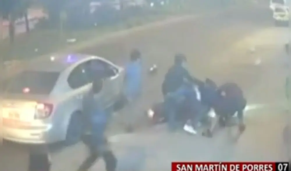 Vecinos golpearon al delincuente en reiteradas oportunidades. Foto: captura de Panamericana