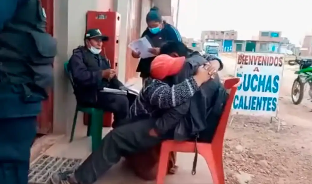 Progenitora no resistió la fuerte impresión de ver a su hijo con vida. Foto: Serenazgo San Miguel